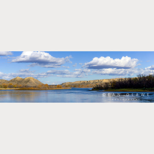 Missouri River Downstream from Fort Benton, Montana (36x12 fine art print)