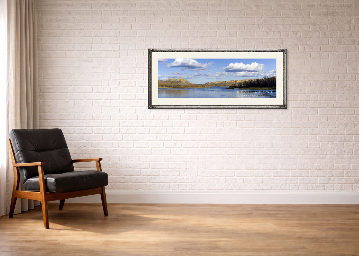Missouri River Downstream from Fort Benton, Montana (36x12 fine art print)